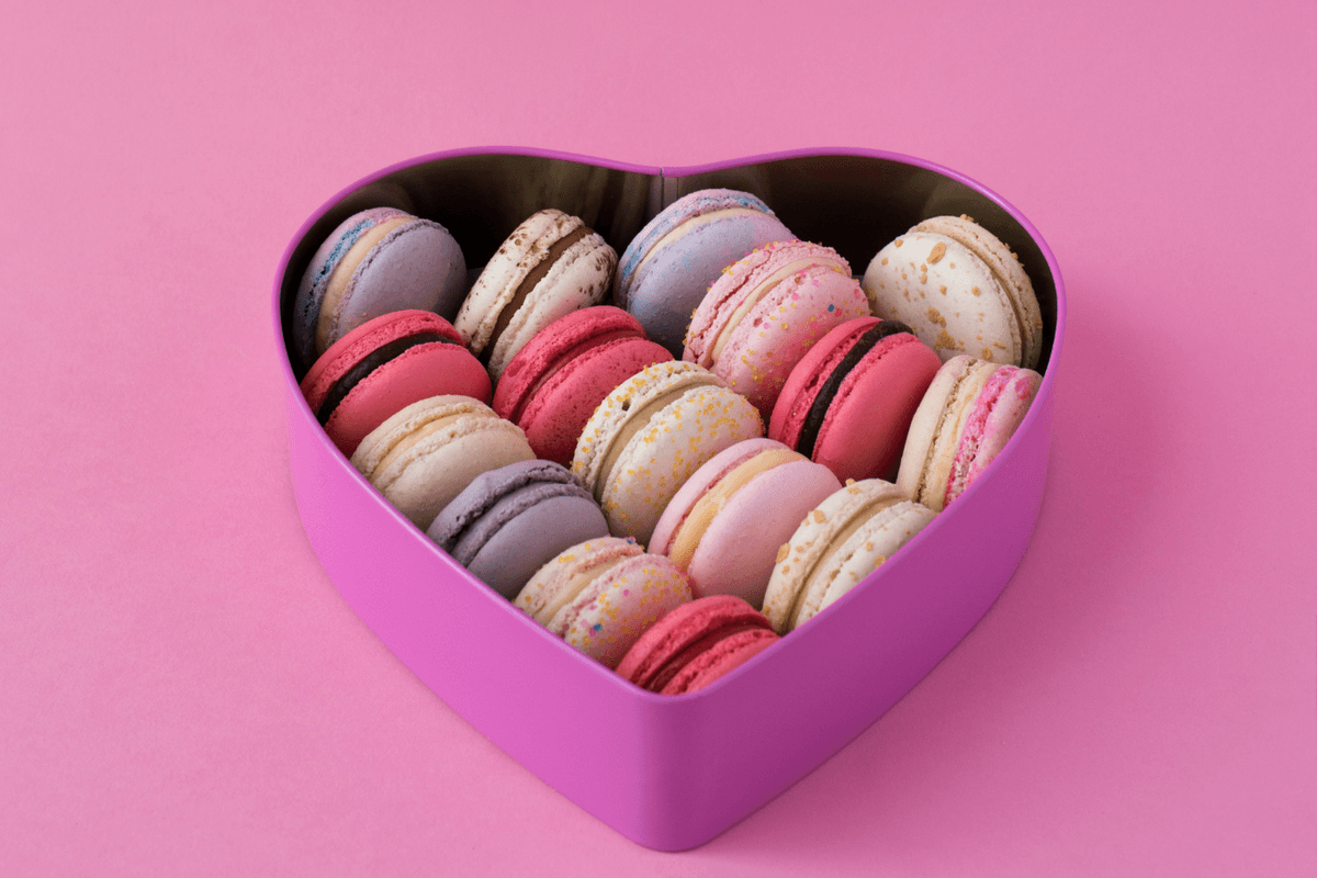 Heart Macaron Box of 16