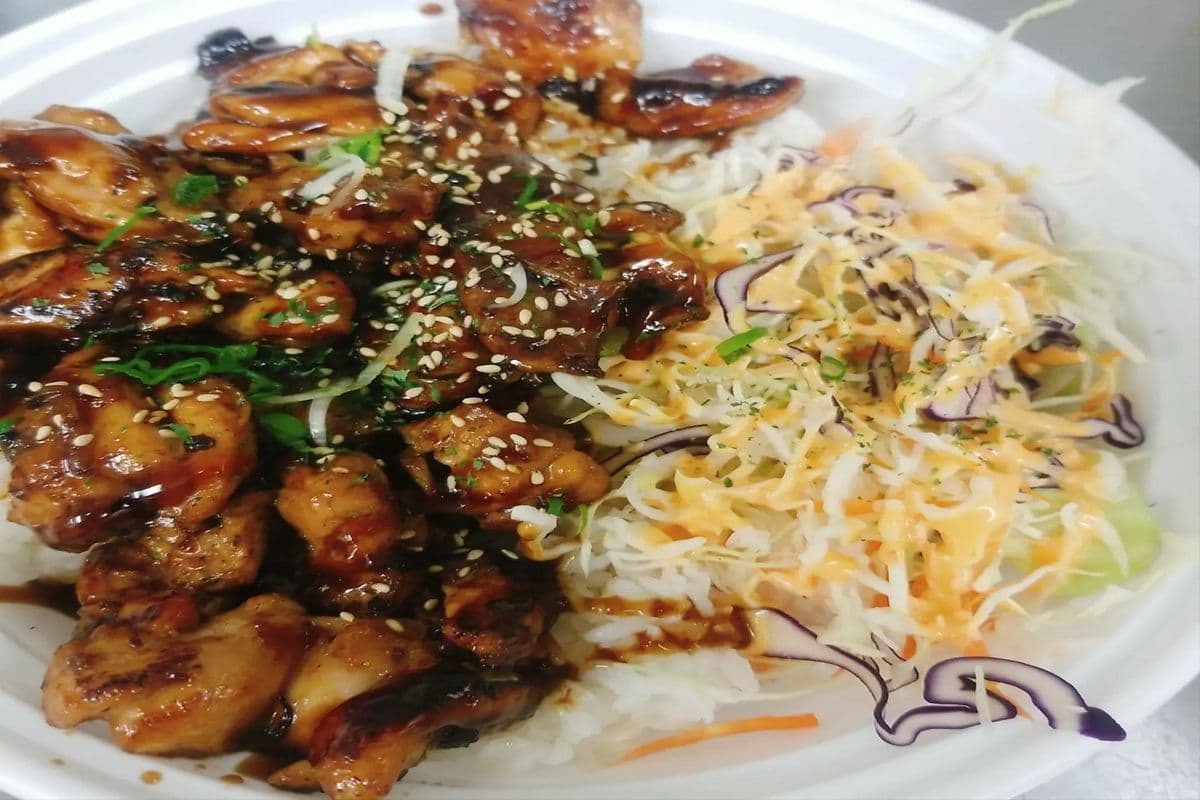 1. Teriyaki Chicken Rice Bowl (with Korean Style Cabbage Salad)