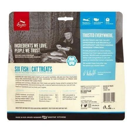 Orijen Freeze Dried Cat Treats, Grain Free Six Fish