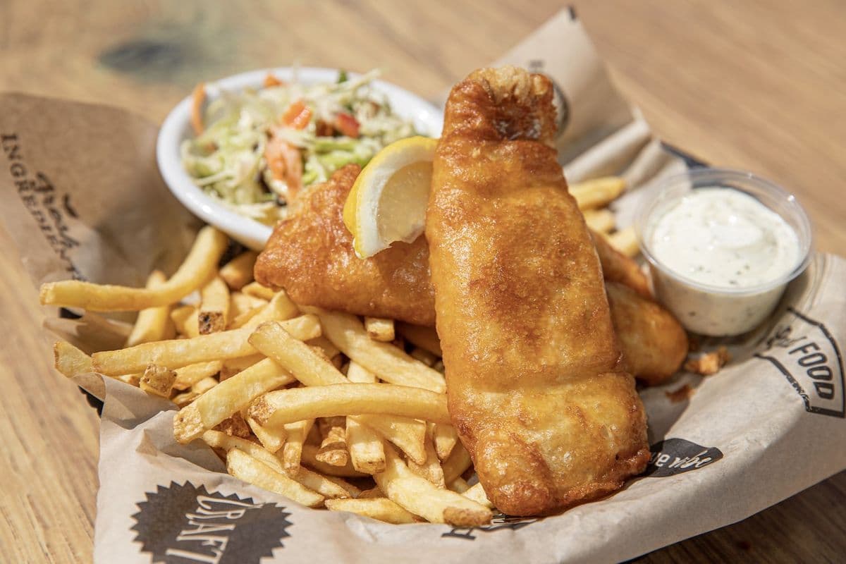 Beer-Battered Fish & Chips (2 Pcs)