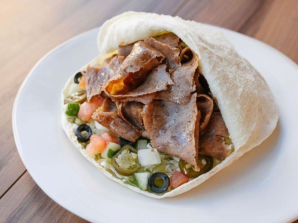 Large Beef Donair Pita Wrap- OO
