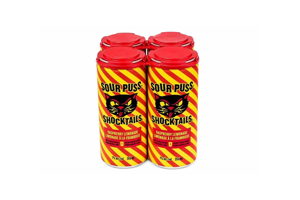 Sour Puss Shocktails- Raspberry Lemonade (4 x 355ml)