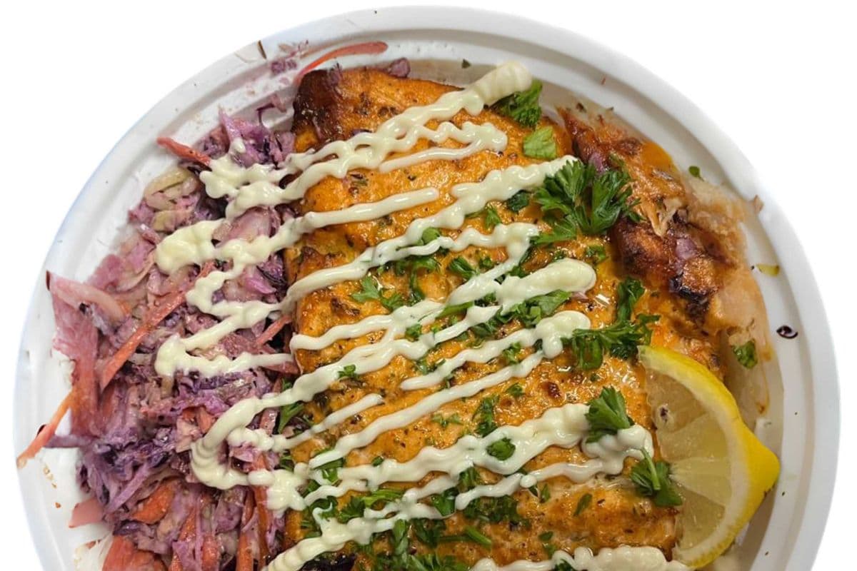 Salmon Fish Rice Bowl (Cooked)