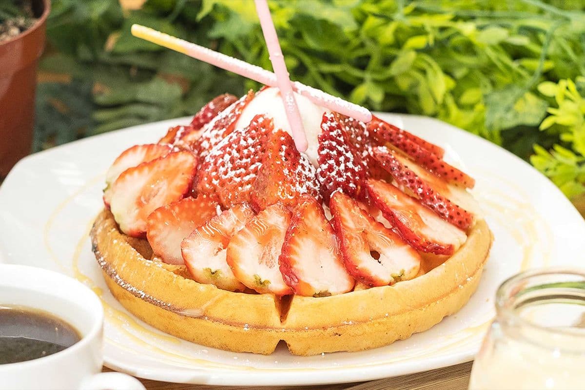 Elegant Strawberry Waffle