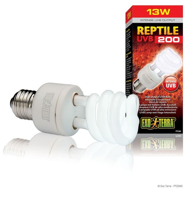 Exo Terra Reptile UVB200 High Output UVB Bulb - 13 W