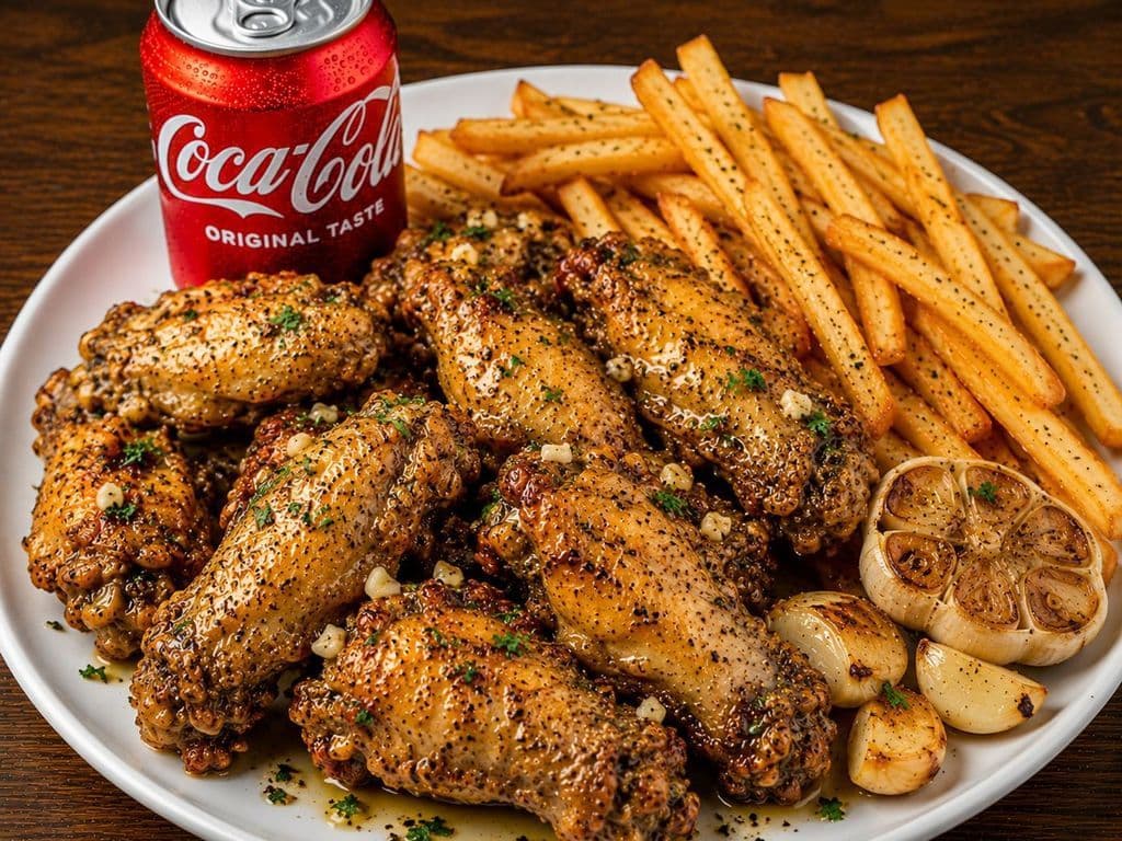 Roasted Garlic Wings Meal (10 pcs)