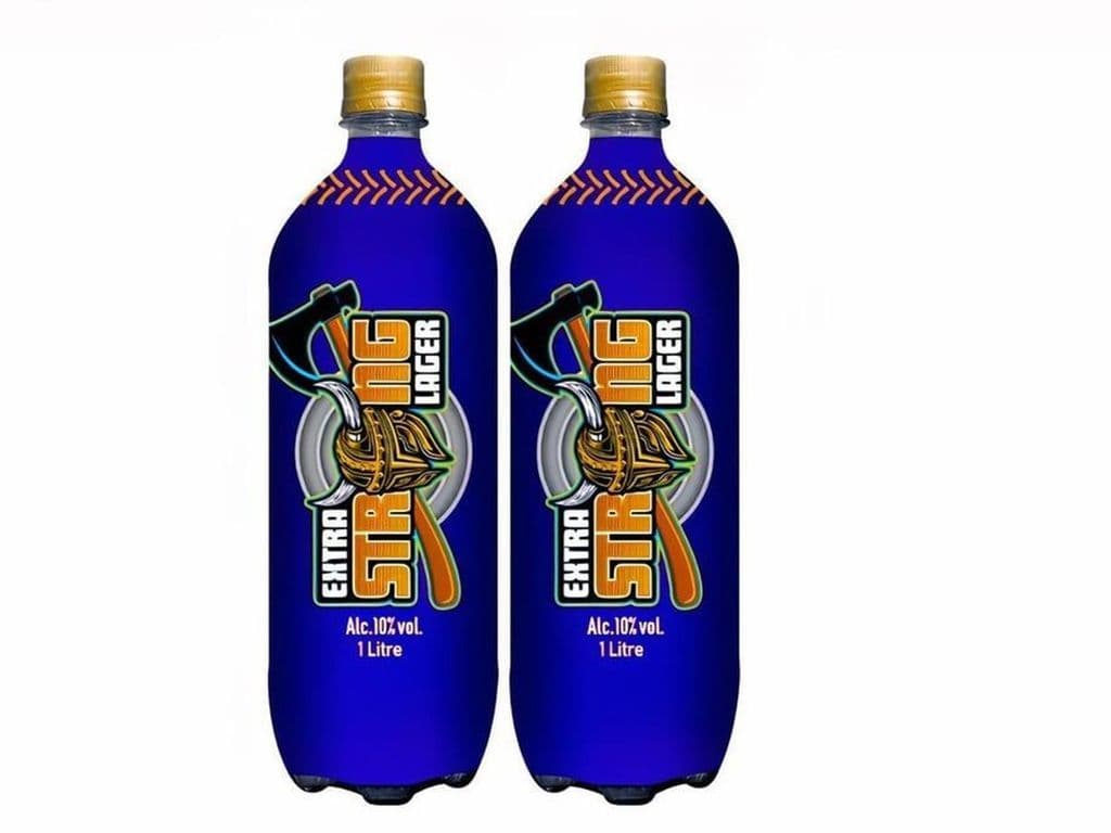 PAIR - 2 x 1 Litre Extra Strong Lager (10% ABV) (2 x 1L)