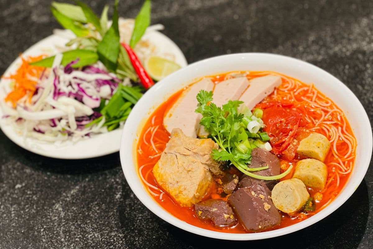 49. Vietnamese Crab Paste, Tomato, Pork, and Tofu Noodle Soup