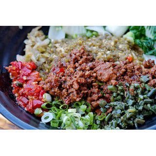 Fried Pepper Minced Pork (Dry) / 烧椒肉末粉