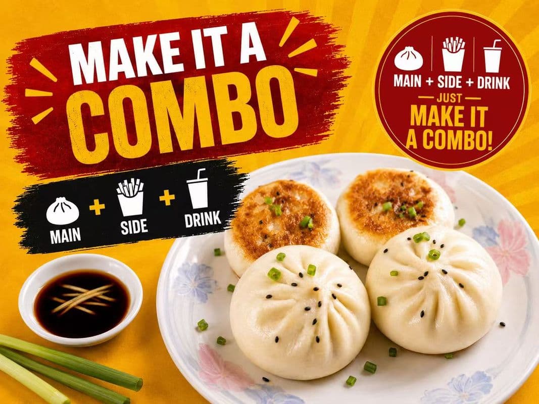 Pan Fried Bao Bun Combo / 煎包套餐