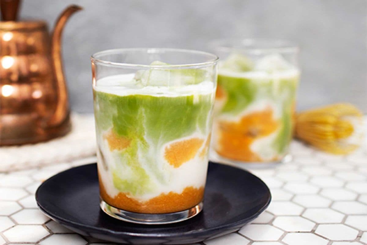 PEACH MATCHA LATTE