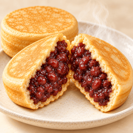 Obang Yaki (Sweet Red Bean Cake) / 오방떡 / 韩式红豆饼