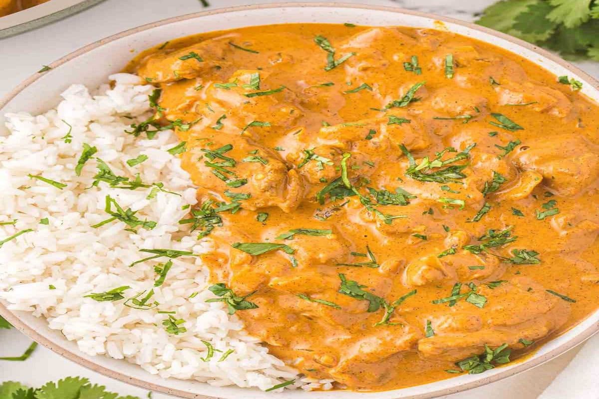offer Butter chicken with rice