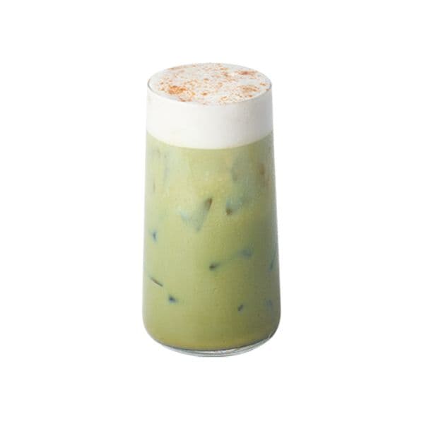 Iced Matcha with Pumpkin Spice Cold Foam