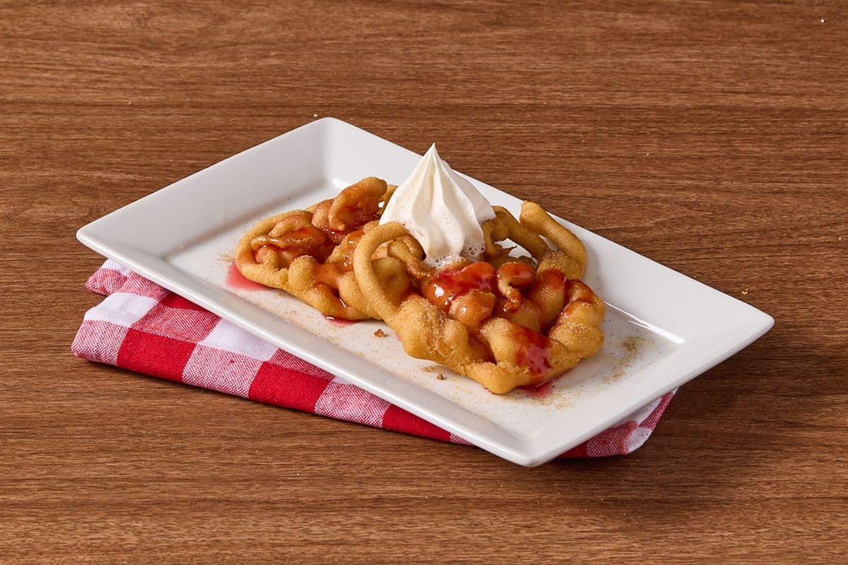 Strawberry Funnel Cake for Two