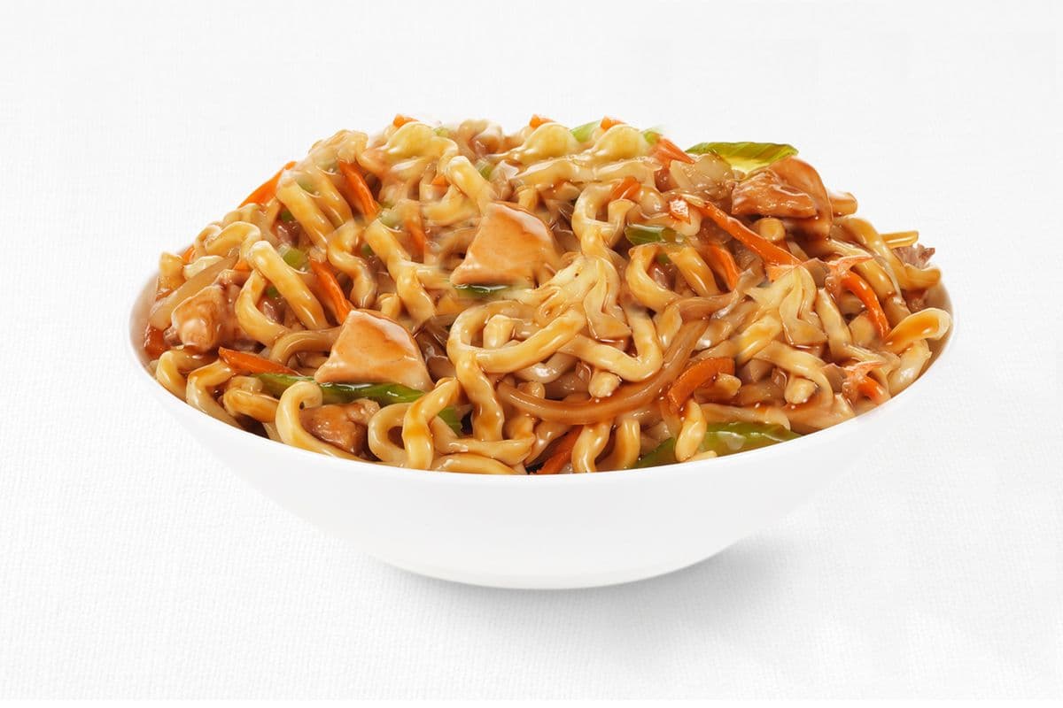 Nouilles Shanghai au poulet et crevettes / Shanghai Noodles with Chicken and Shrimp