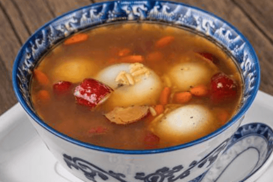 C4. Brewed Soup with Sesame Rice Ball 酒酿芝麻汤圆