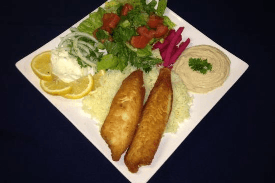 Plat de poisson frit