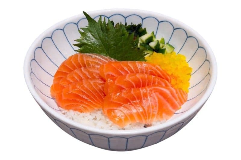 Salmon Sashimi Don