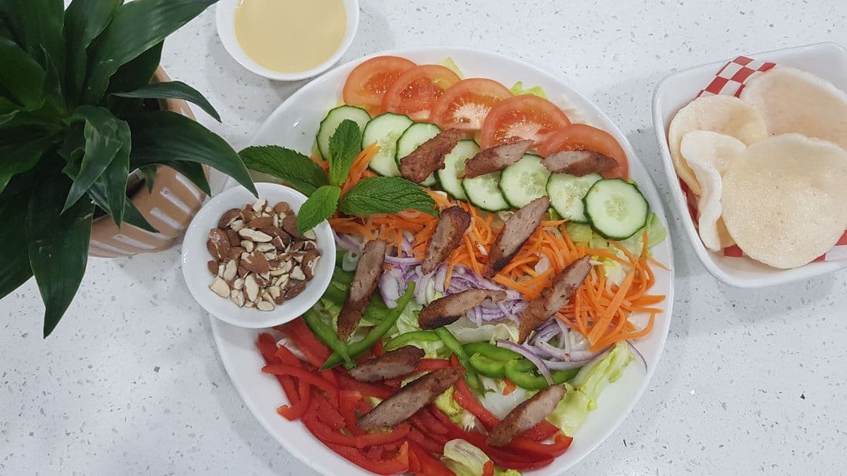 1383. Grilled Pork Sausage Salad