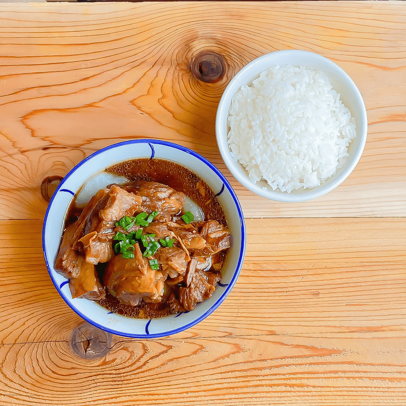 Slow-Cooked Chu Hou Sauce Beef Brisket with Rice 南乳柱候牛腩飯