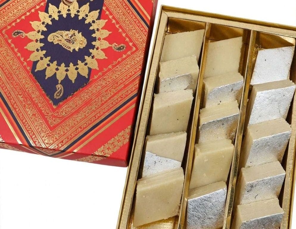 kaju barfi gift pack for Diwali