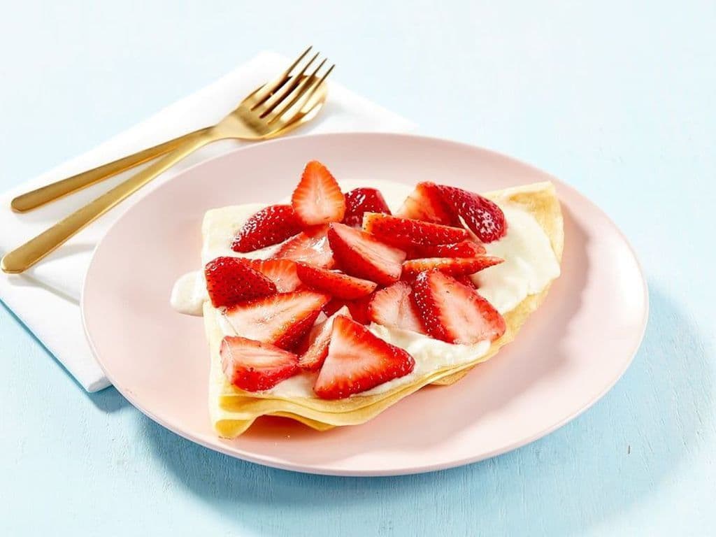 Strawberry and Cream Cheese Crepe
