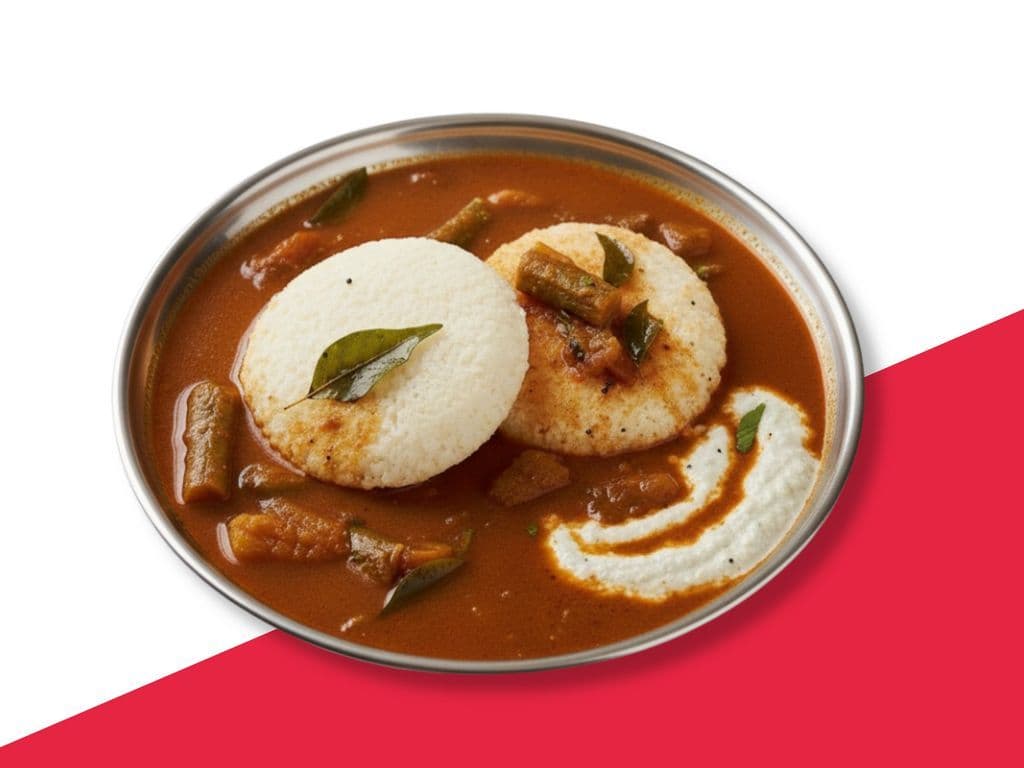 Idli Sambhar Dipped (3 Pcs)