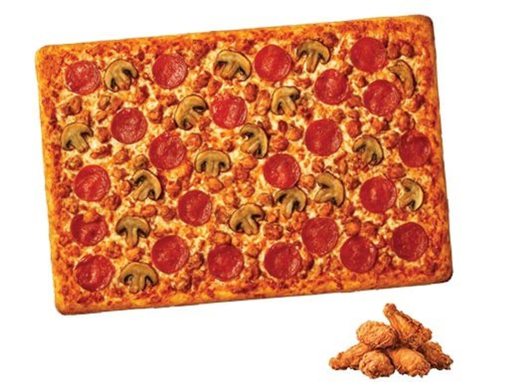 1 Square Pizza & 30 Wings