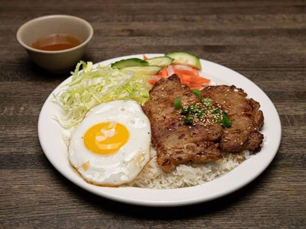 Grilled Pork Chops & Fried Egg