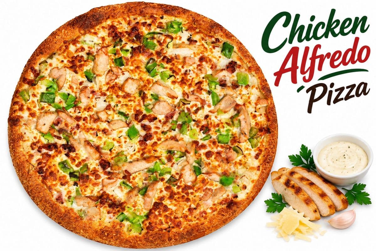Medium Chicken Bacon Alfredo Pizza