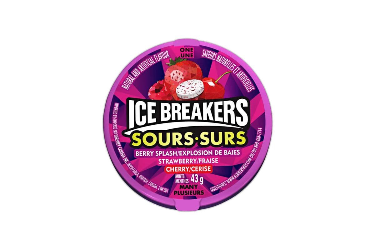 Ice Breakers Berry Splash, Strawberry, Cherry (43 g)