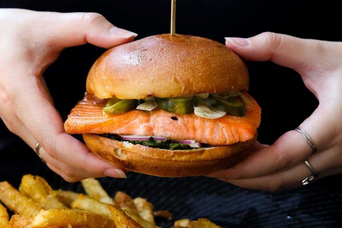 BC Salmon Burger