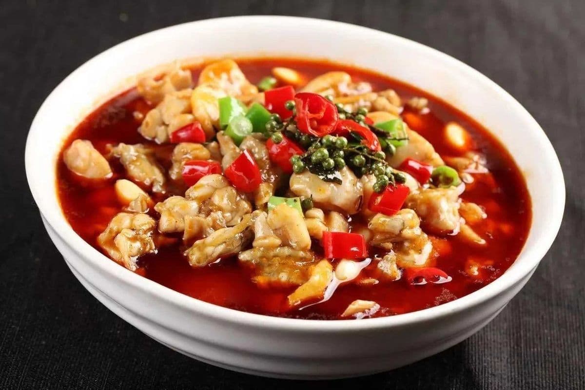 boiled froggy in hot chili oil 麻辣牛蛙