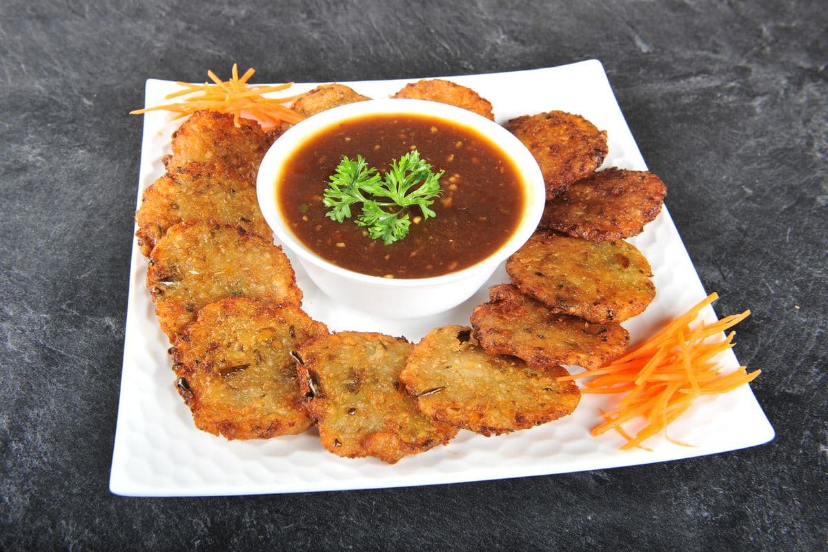 Vegetable Pakora in Manchurian Sauce