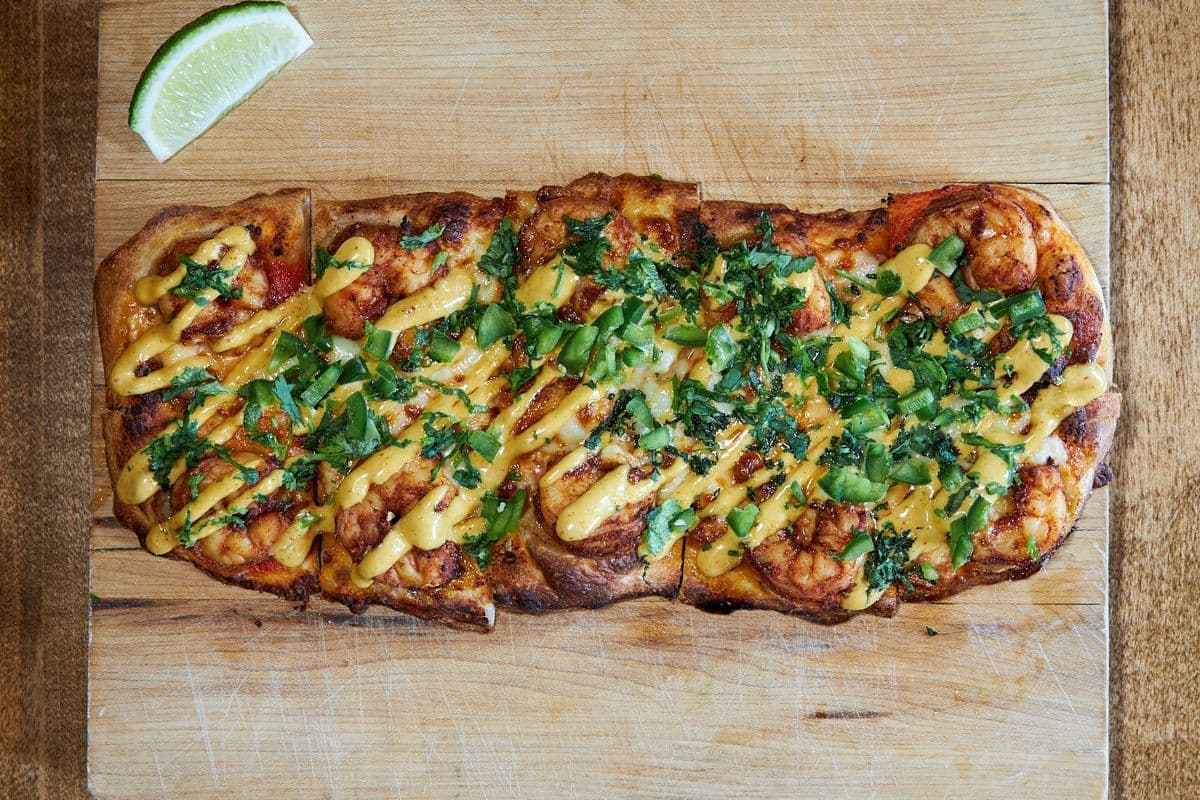 Firecracker Shrimp Flatbread