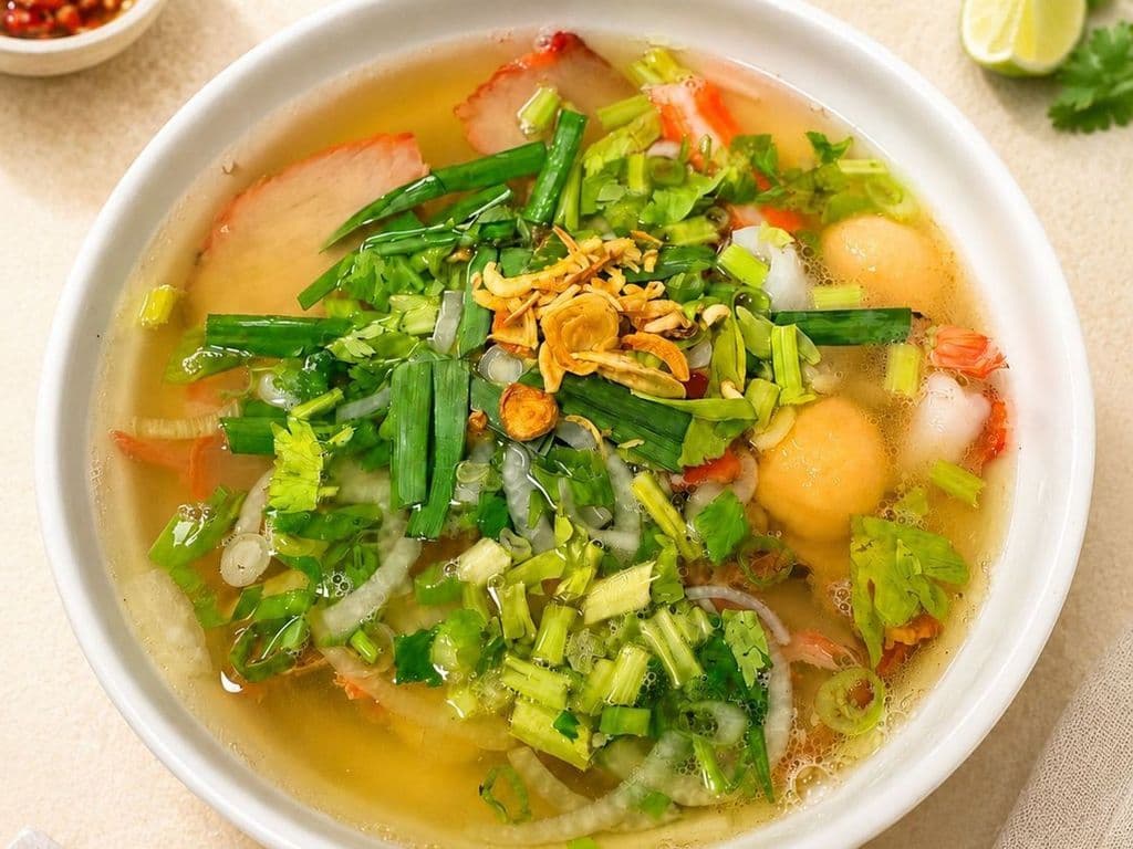 113. BBQ & Seafood with Clear Noodle Soup
