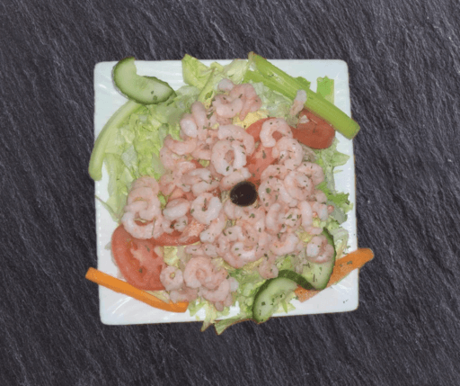 Salade aux crevettes - 7 po