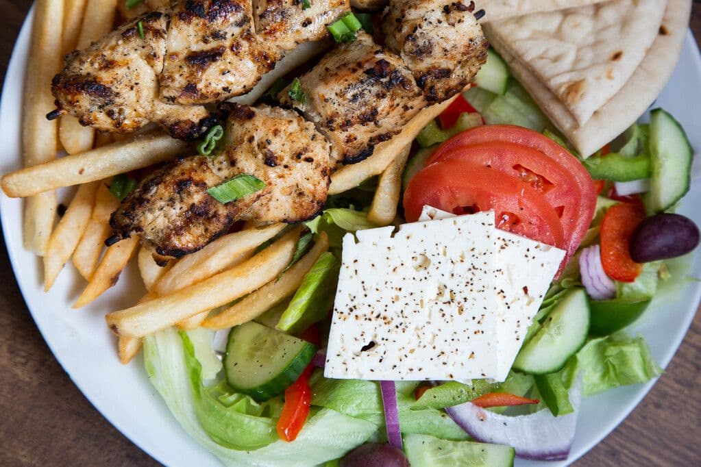 Chicken Souvlaki Platter