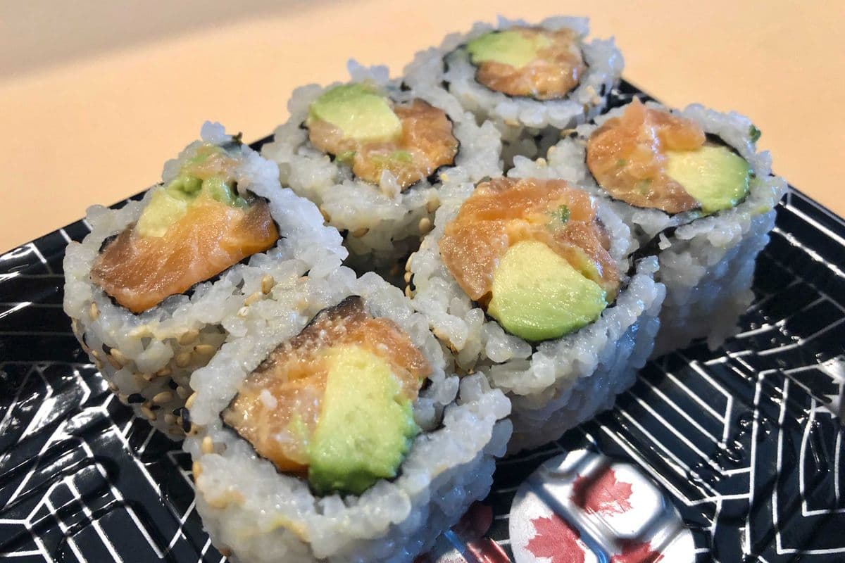Salmon, Avocado, and Green Onion