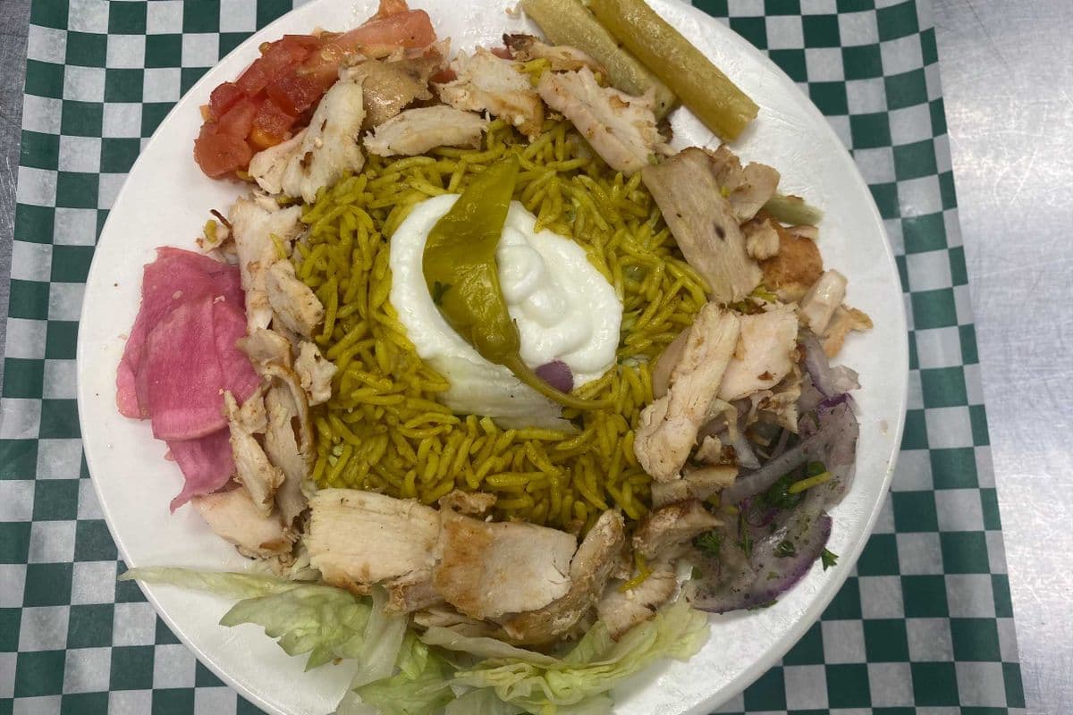 Chicken or Beef Shawarma Rice Bowl