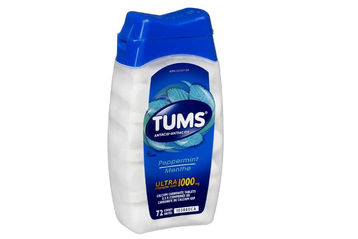 TUMS ULTRA PEPPERMINT 1000MG TABLETS 72 PACK (72 TABLETS)