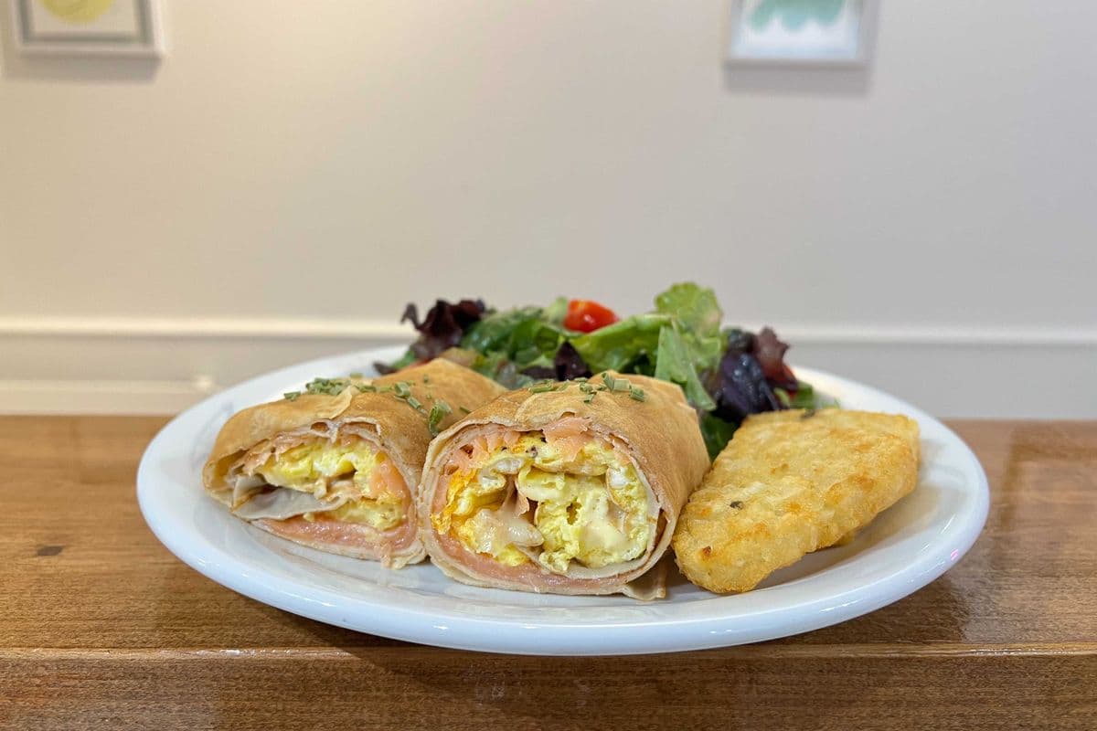 Salmon, Egg & Cheese Crepe