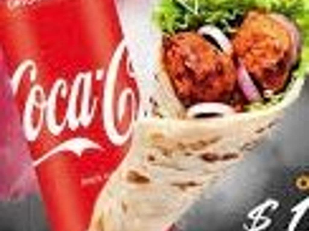 Chicken Tikka Roll With Drink