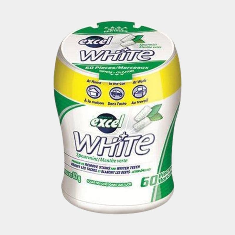 Excel White Spearmint Sugar Free Chewing Gum (60 Units)