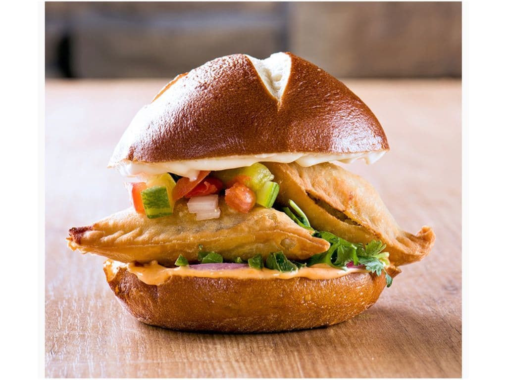 Chutney Samosa Burger (Potato Samosa)