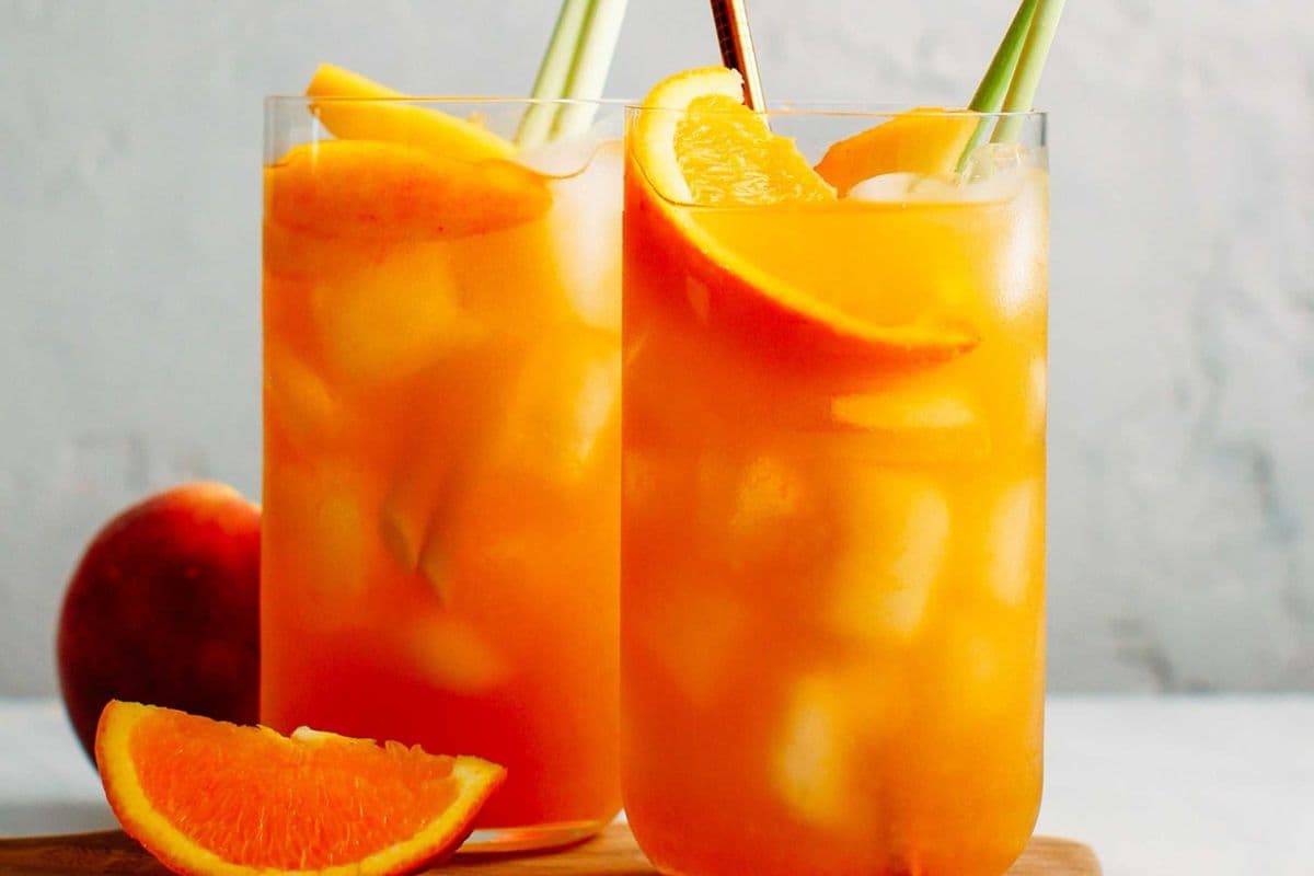 27. Trà Đào Cam Sả 🍑🍑 (Orange Lemongrass Peach Tea)