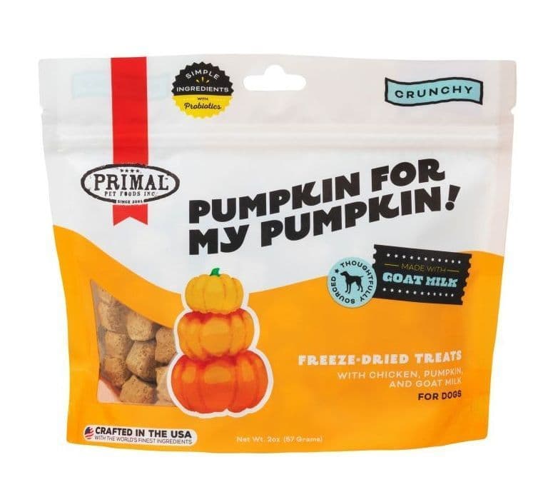 Primal Freeze Dried Chicken & Pumpkin Dog Treats with Goat Milk, Pumpkin For My Pumpkin Natural Treats