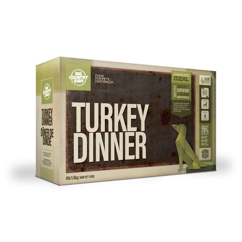 Big Country Raw Turkey Dinner Carton - 4 x 1 lb