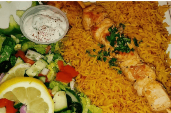 Chicken Kebab Rice Plate
